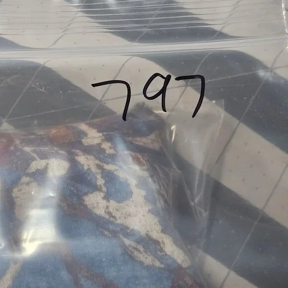 EUC Peruvian Connection Women Linen Trapani Tunic L Blue Floral Boho Artisan - Picture 10 of 14